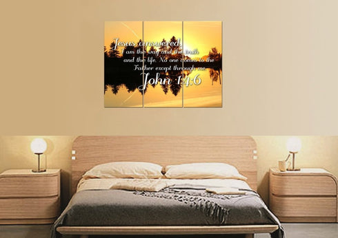 John 14:6 I am the way the truth and the life Wall Art Canvas Print