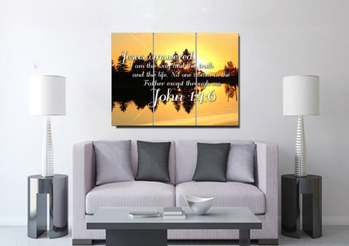 John 14:6 I am the way the truth and the life Wall Art Canvas Print