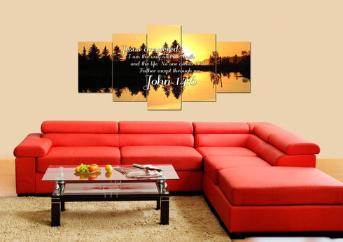 John 14:6 I am the way the truth and the life Wall Art Canvas Print