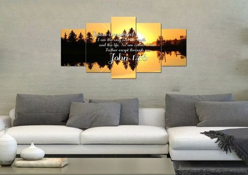 John 14:6 I am the way the truth and the life Wall Art Canvas Print