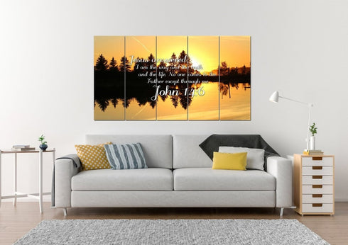 John 14:6 I am the way the truth and the life Wall Art Canvas Print