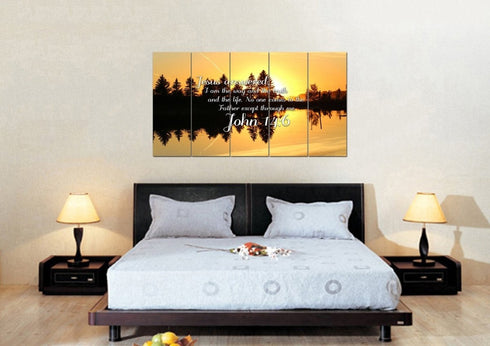 John 14:6 I am the way the truth and the life Wall Art Canvas Print