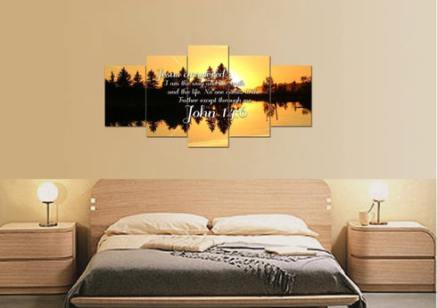 John 14:6 I am the way the truth and the life Wall Art Canvas Print