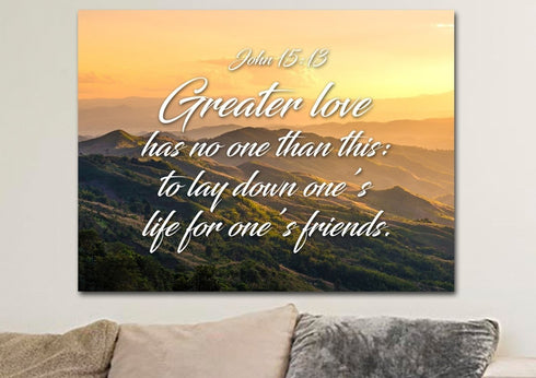 John 15:13 Canvas Wall Art Print