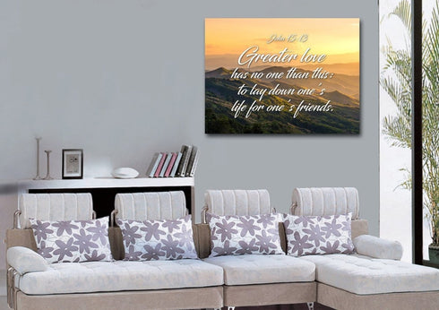 John 15:13 Canvas Wall Art Print