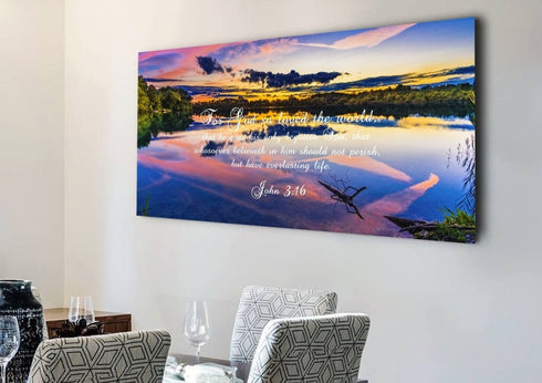 John 3:16 KJV #1 Bible Verse Canvas Wall Art