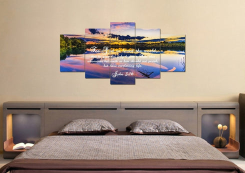 John 3:16 KJV #1 Bible Verse Canvas Wall Art