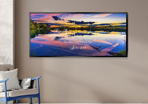 John 3:16 KJV #1 Bible Verse Canvas Wall Art
