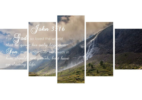 John 3:16 KJV #10 Bible Verse Canvas Wall Art