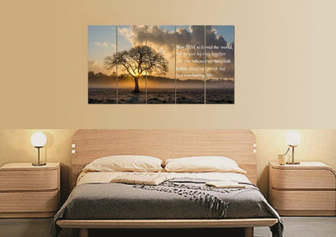 John 3:16 KJV #11 Bible Verse Canvas Wall Art