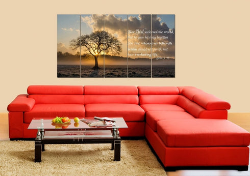John 3:16 KJV #11 Bible Verse Canvas Wall Art