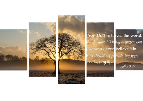 John 3:16 KJV #11 Bible Verse Canvas Wall Art