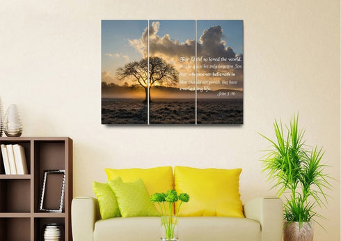 John 3:16 KJV #11 Bible Verse Canvas Wall Art