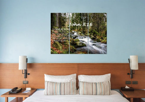 John 3:16 KJV #14 Bible Verse Canvas Wall Art