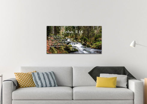 John 3:16 KJV #14 Bible Verse Canvas Wall Art