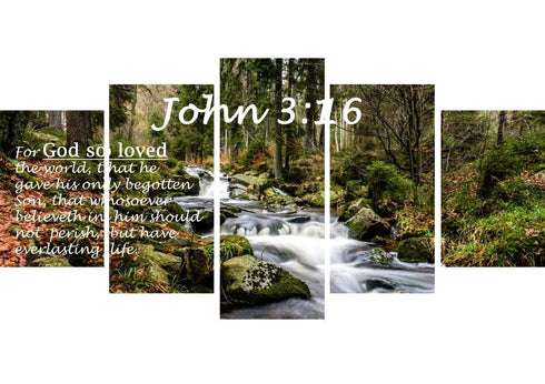 John 3:16 KJV #14 Bible Verse Canvas Wall Art