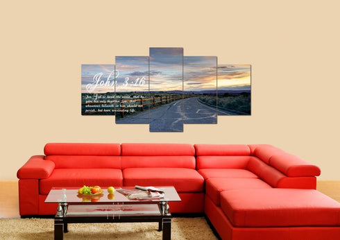 John 3:16 KJV #15 Bible Verse Canvas Wall Art