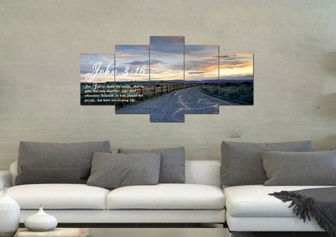 John 3:16 KJV #15 Bible Verse Canvas Wall Art