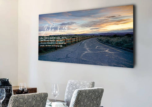 John 3:16 KJV #15 Bible Verse Canvas Wall Art