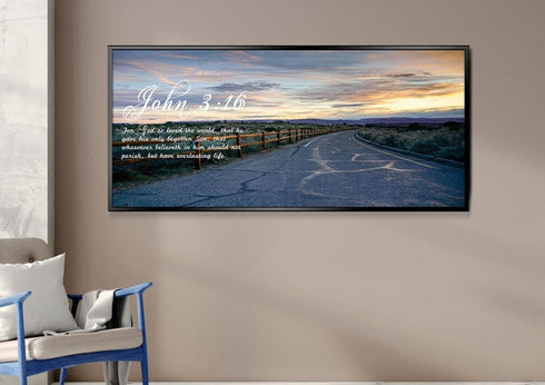 John 3:16 KJV #15 Bible Verse Canvas Wall Art