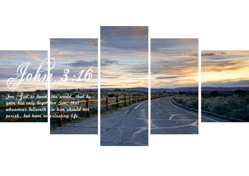 John 3:16 KJV #15 Bible Verse Canvas Wall Art