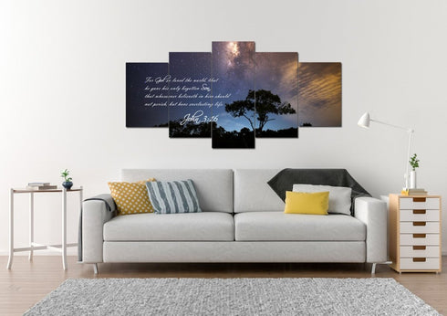 John 3:16 KJV #16 Bible Verse Canvas Wall Art