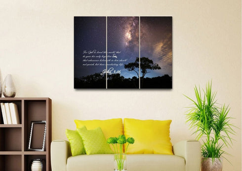 John 3:16 KJV #16 Bible Verse Canvas Wall Art