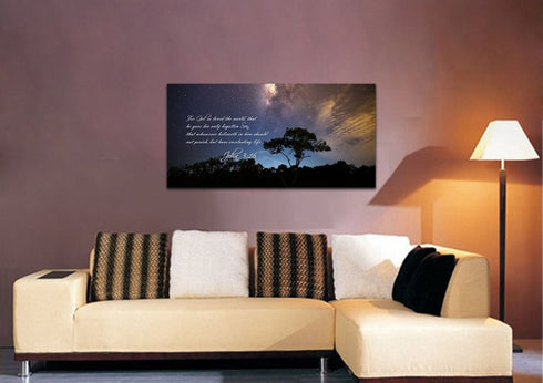 John 3:16 KJV #16 Bible Verse Canvas Wall Art