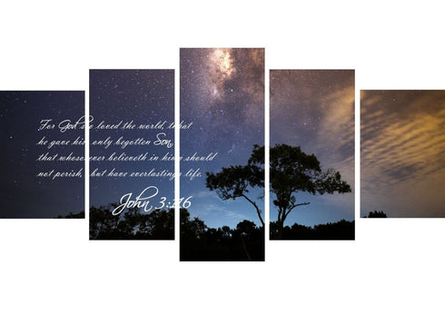John 3:16 KJV #16 Bible Verse Canvas Wall Art