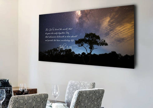 John 3:16 KJV #16 Bible Verse Canvas Wall Art