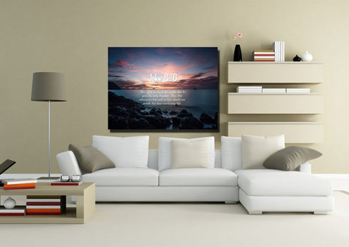 John 3:16 KJV #18 Bible Verse Canvas Wall Art