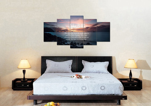 John 3:16 KJV #18 Bible Verse Canvas Wall Art