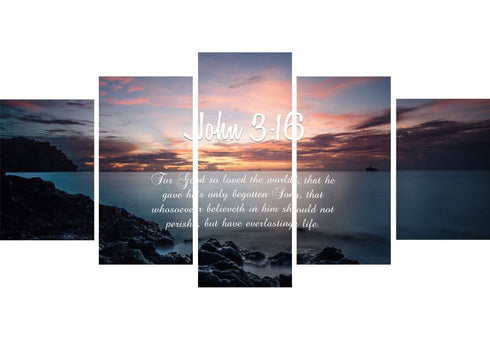 John 3:16 KJV #18 Bible Verse Canvas Wall Art