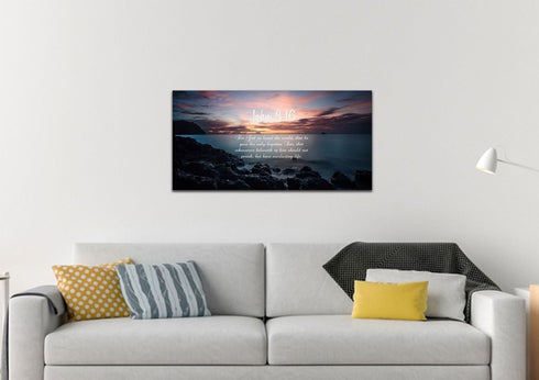 John 3:16 KJV #18 Bible Verse Canvas Wall Art