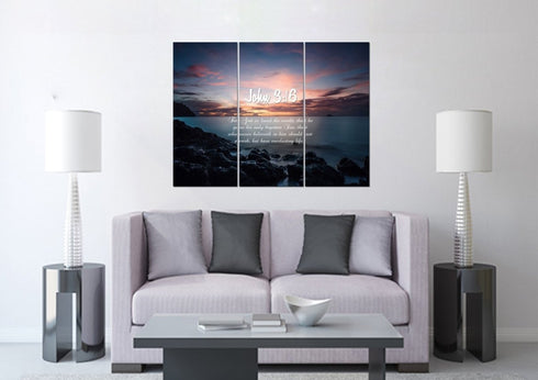 John 3:16 KJV #18 Bible Verse Canvas Wall Art