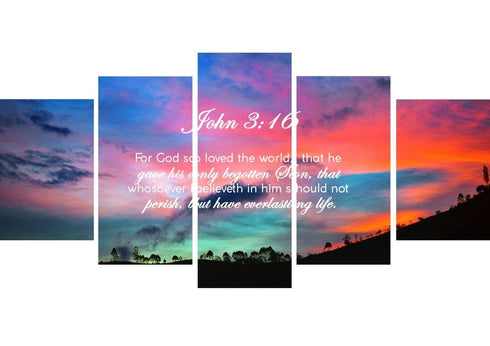 John 3:16 KJV #19 Bible Verse Canvas Wall Art
