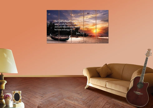 John 3:16 KJV #2 Bible Verse Canvas Wall Art