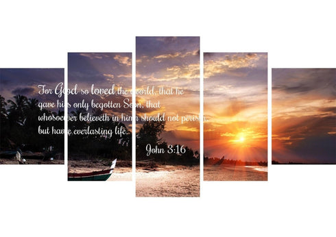 John 3:16 KJV #2 Bible Verse Canvas Wall Art