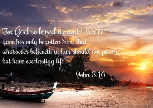 John 3:16 KJV #2 Bible Verse Canvas Wall Art