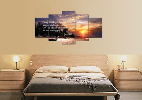 John 3:16 KJV #2 Bible Verse Canvas Wall Art