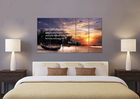 John 3:16 KJV #2 Bible Verse Canvas Wall Art