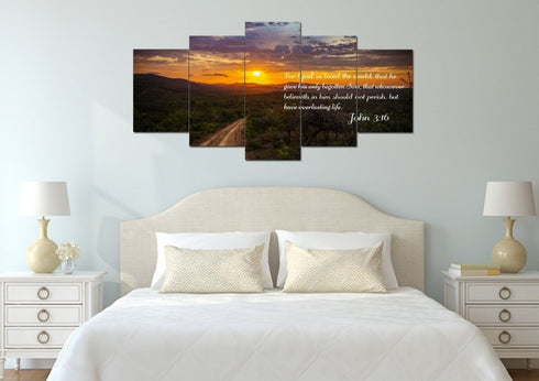 John 3:16 KJV #20 Bible Verse Canvas Wall Art
