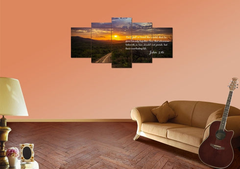John 3:16 KJV #20 Bible Verse Canvas Wall Art
