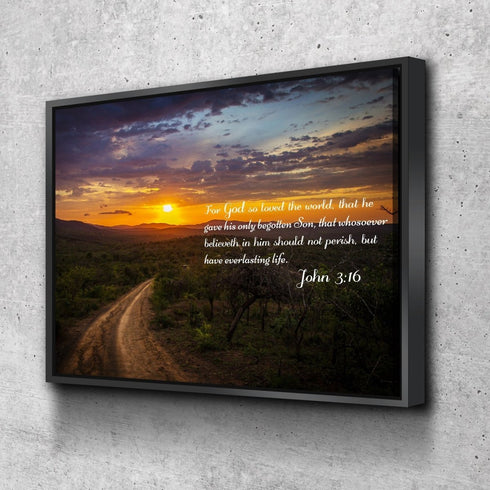 John 3:16 KJV #20 Bible Verse Canvas Wall Art