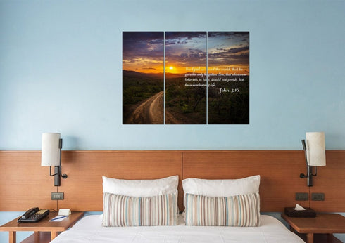 John 3:16 KJV #20 Bible Verse Canvas Wall Art
