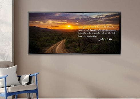 John 3:16 KJV #20 Bible Verse Canvas Wall Art