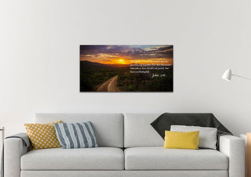 John 3:16 KJV #20 Bible Verse Canvas Wall Art
