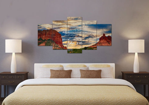 John 3:16 KJV #21 Bible Verse Canvas Wall Art