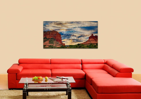 John 3:16 KJV #21 Bible Verse Canvas Wall Art