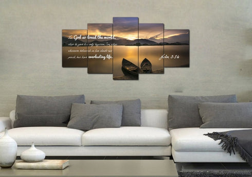 John 3:16 KJV #22 Bible Verse Wall Art